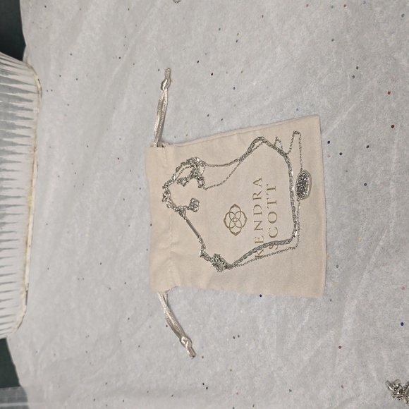 New Kendra Scott Elisa Multi Strand Necklace Platinum Drusy - Picture 2 of 4